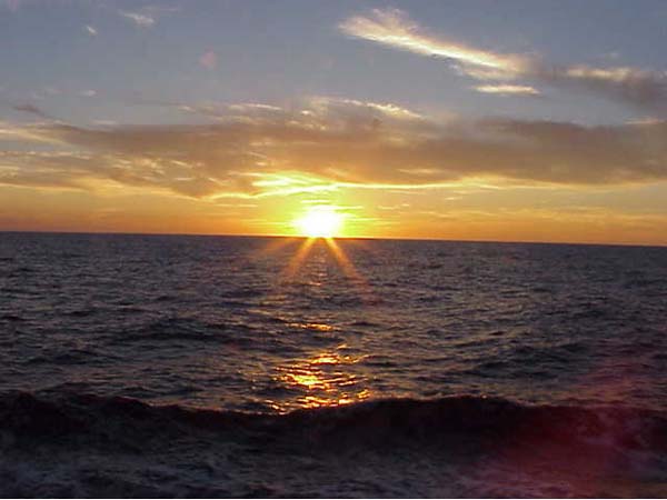 A sunset viewed while on the Ron Brown.