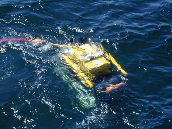 ROV being deployed