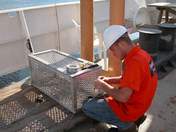 Sonsub Inc. ROV Innovator technician preparing for the mission