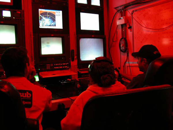 Operations in the ROV van