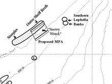 Northern and Southern Lophelia Banks areas sampled during this proposed study.