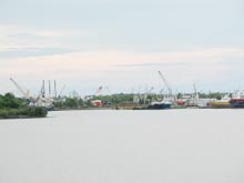 A view of Venice, LA from the bow of the Ronald H. Brown