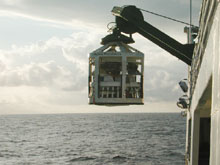 Deployment of ROV