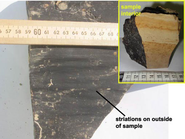  Rock obtained along the steep southeastern slope of the Cape Fear Diapir.