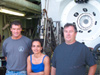 Mark,  Alex, and, Pat  standing in front of DSV Alvin.