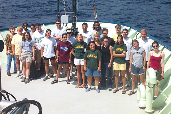 Group photo of the scientific party for The Windows to the Deep expedition