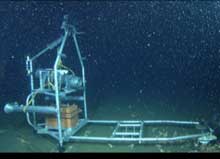 The newly designed CLAM, tested recently in Monterey Canyon in collaboration with the Monterey Bay Aquarium Research Institute