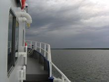 Arcadiana cruising down the Mississippi channel.