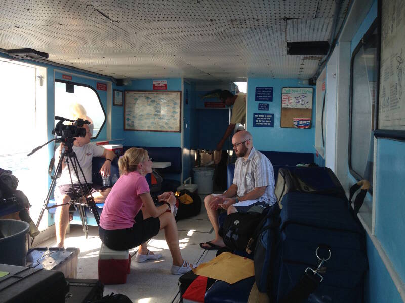 Jessica Clark, reporting for Jacksonville’s First Coast News, interviews Assistant Conservator Andrew Thomson about the process of artifact conservation.