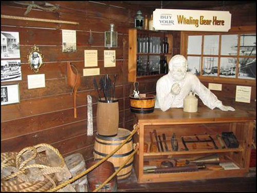 Display from Hawaii Maritime Heritage Center of a whaling-era merchant shop.