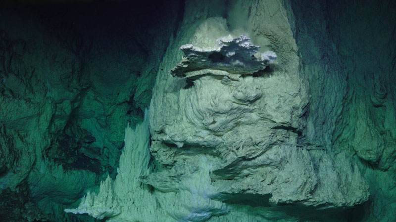 Lost City carbonate tower imaged during the National Science Foundation-supported Return to the Lost City 2018.