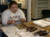 Examining samples brought up from the deep sea.