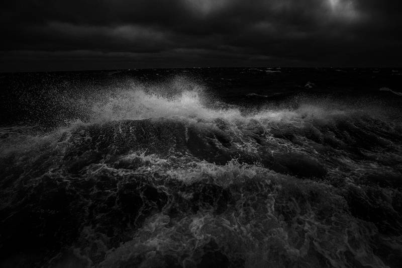 High winds and high seas are a powerful combination and the reason that Okeanos spent the day inshore, in sheltered waters.