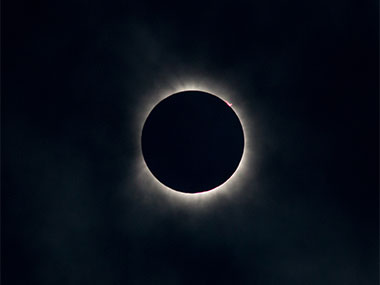 A view of the solar eclipse.