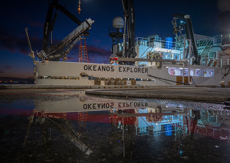 NOAA Ship <i>Okeanos Explorer</i> at the dock in San Francisco, California.