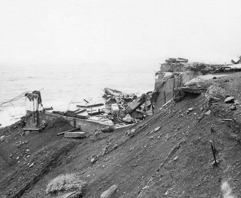 Control tower at the airport in Anchorage demolished during the “1964 Great Alaska Earthquake.”