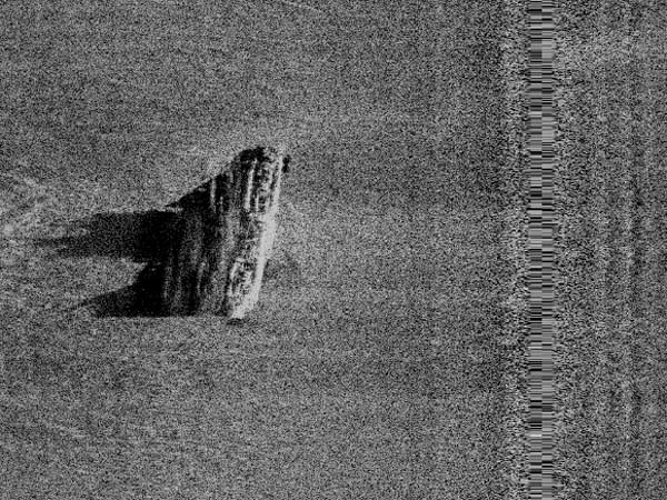 side scan sonar image of the Viator