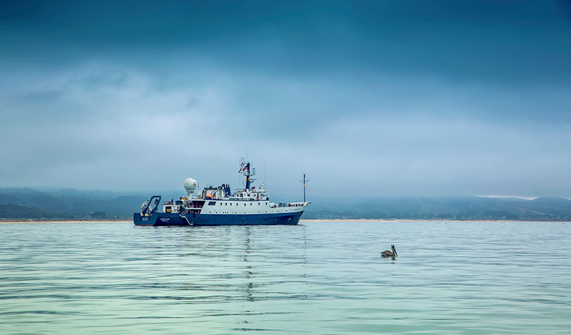 E/V Nautilus in Half Moon Bay, California. Image courtesy of the Ocean Exploration Trust/Nautilus Live.